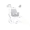 Scaun Skog 145 Brego, 58x60x90 cm, Stofa, Olive picture - 5