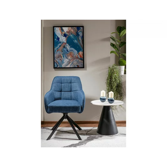 Scaun Skog 153 Bjorn 57x63x84 cm, Stofa Albastru Navy picture - 3