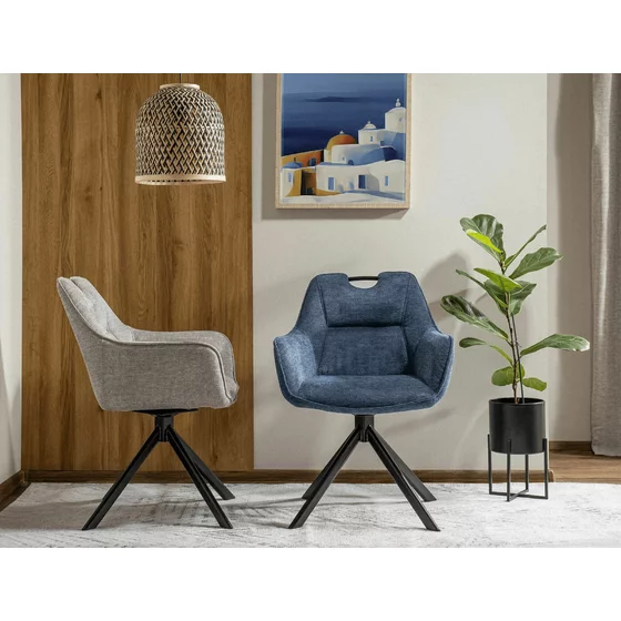 Scaun Skog 155 Brego, 60x61x84 cm, Stofa Albastru Navy picture - 3