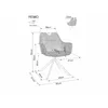Scaun Skog 155 Brego, 60x61x84 cm, Stofa Albastru Navy picture - 4