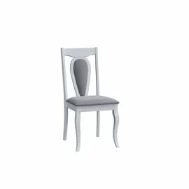 Scaune Rita, 45.5x53.5x96 cm, Alb/Stofa Gri
