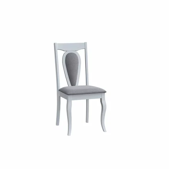 Scaune Rita, 45.5x53.5x96 cm, Alb/Stofa Gri picture - 1