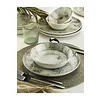 Serviciu de masa pentru cina (12 bucati) Ivory-MCH-06-12-PRC, Portelan, Alb/Antracit picture - 1