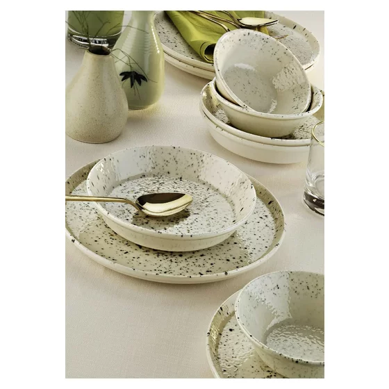 Serviciu de masa pentru cina (18 bucati) Ivory-MCH-07-18-PRC, Portelan, Alb picture - 2