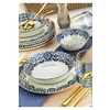 Serviciu de masa pentru cina (18 bucati) Ivory-MCH-08-18-PRC, Portelan, Alb/Albastru picture - 1