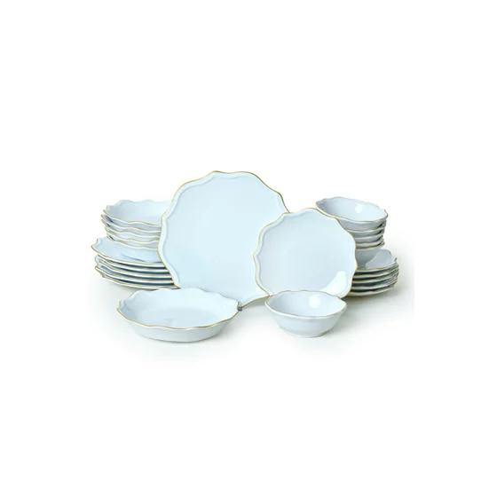 Serviciu de masa pentru cina (24 bucati) Ivory-275KRM2222, Ceramica, Alb picture - 5