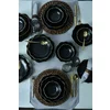 Serviciu de masa pentru cina (24 bucati) Ivory-275KRM2223, Ceramica, Negru picture - 7