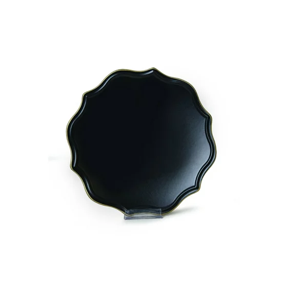 Serviciu de masa pentru cina (24 bucati) Ivory-275KRM2223, Ceramica, Negru picture - 10