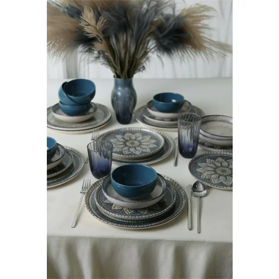 Serviciu de masa pentru cina (24 bucati) Ivory-275KRM2340, Ceramica, Multicolor picture - 4
