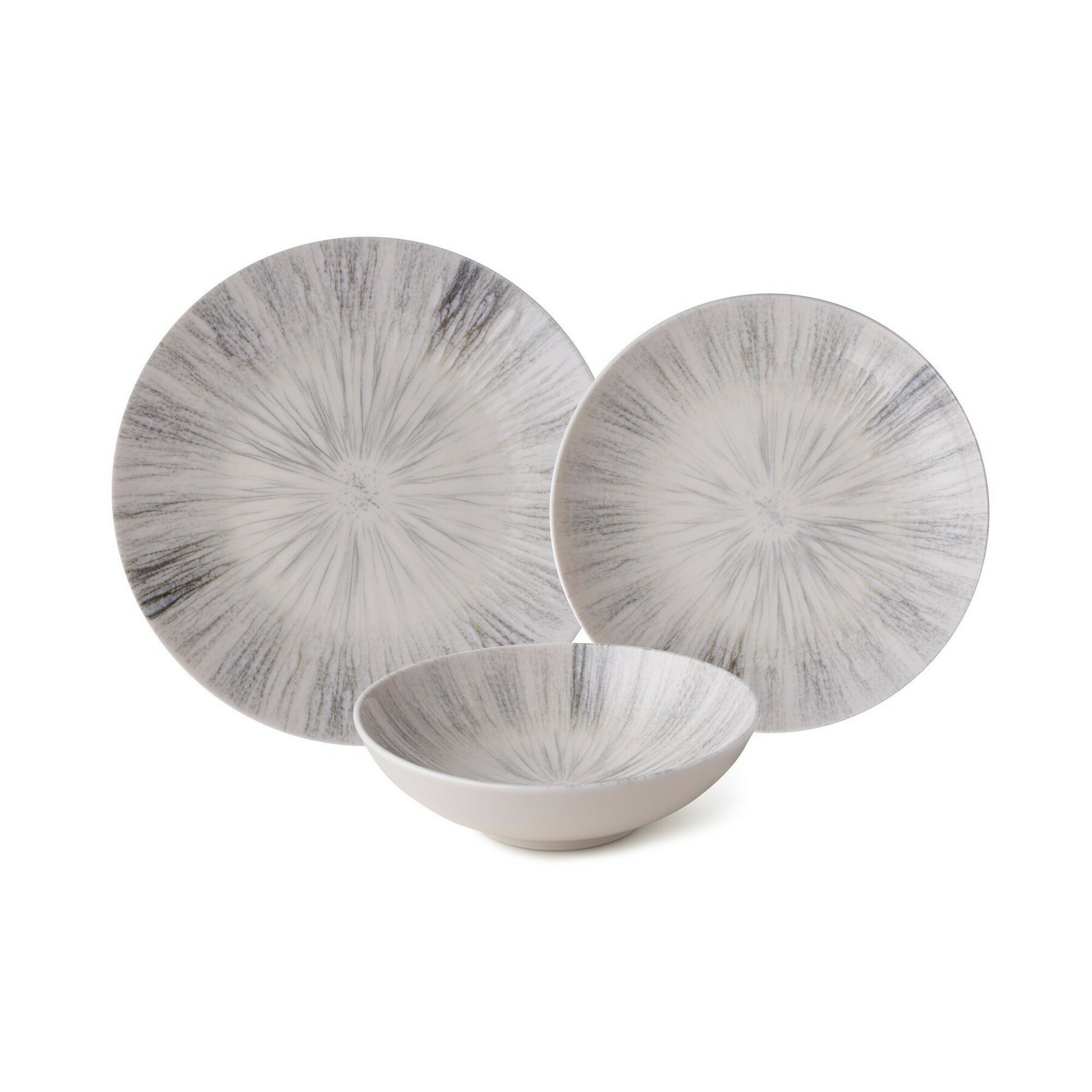 Serviciu de masa pentru cina (24 bucati) Ivory-GBSATN24KY4R3869, Portelan,  Multicolor - Kalenda