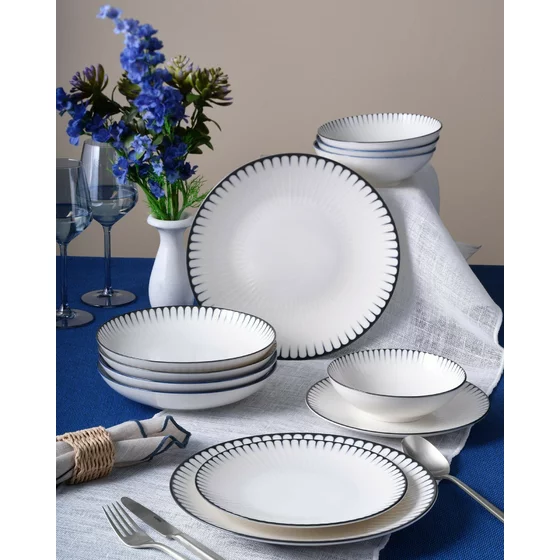 Serviciu de masa pentru cina (24 bucati) Ivory-GBSATN24Y4R33063, Portelan, Multicolor picture - 2