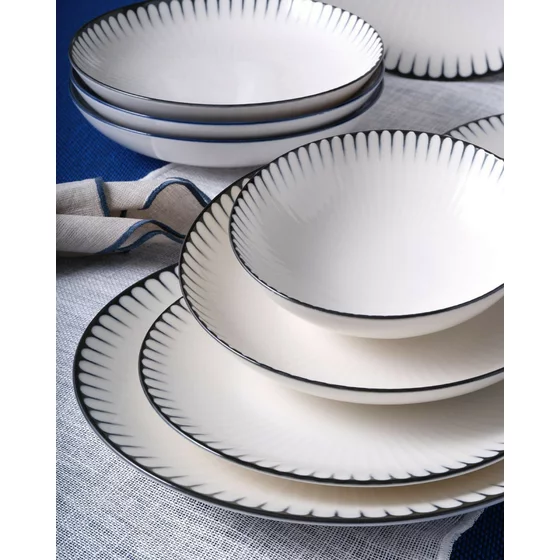 Serviciu de masa pentru cina (24 bucati) Ivory-GBSATN24Y4R33063, Portelan, Multicolor picture - 3