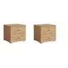 Set 2 Noptiere Genna,  45x44x43 cm, Pal Melaminat, Stejar Artisan picture - 1