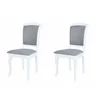 Set 2 Scaune Ramos, 44.5x55.5x97.5 h cm, Lemn, Alb/Gri picture - 1