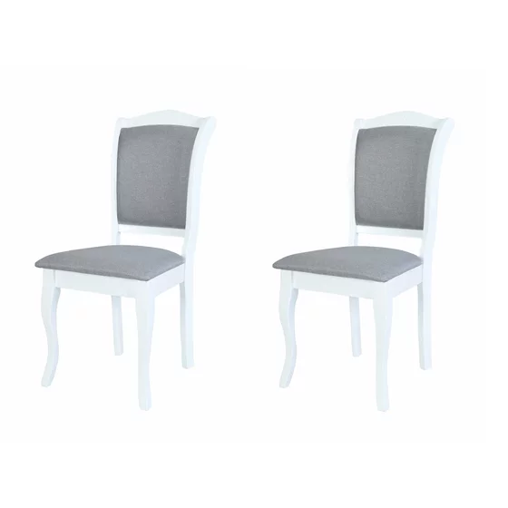 Set 2 Scaune Ramos, 44.5x55.5x97.5 h cm, Lemn, Alb/Gri picture - 1