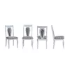 Set 2 Scaune Rita, 45.5x53.5x96 cm, Alb/Stofa Gri picture - 2