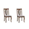 Set 2 Scaune Rita, 45.5x53.5x96 cm, Nuc/Stofa Beige picture - 1