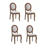 Set 4 Scaune Benoni, 44.5x50.5x92 cm, Nuc/Gri picture - 1