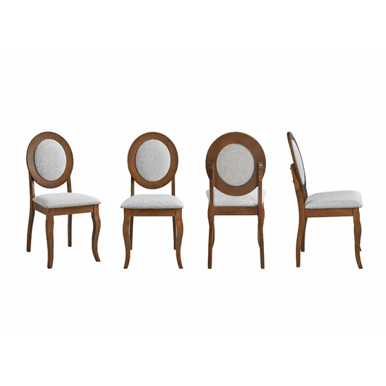 Set 4 Scaune Benoni, 44.5x50.5x92 cm, Nuc/Gri picture - 2