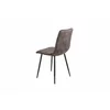 Set 4 Scaune Isella, 45x55x89 cm, Metal/Catifea, Gri Inchis picture - 5
