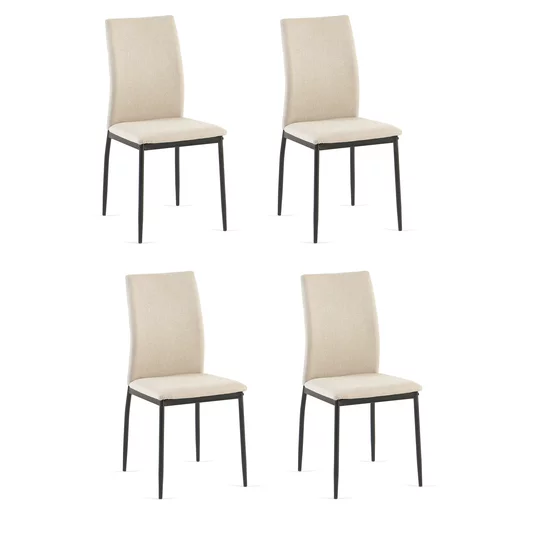 Set 4 Scaune Nora, 43x53x92.5 cm, Stofa, Beige picture - 1