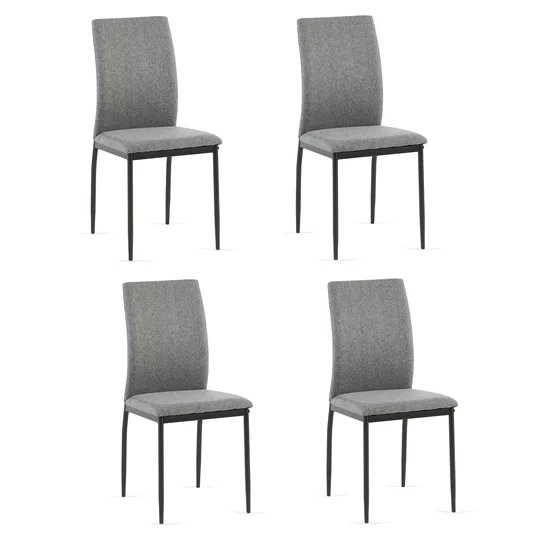 Set 4 Scaune Nora, 43x53x92.5 cm, Stofa, Gri picture - 1