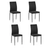Set 4 Scaune Nora, 43x53x92.5 cm, Stofa, Neagra picture - 1