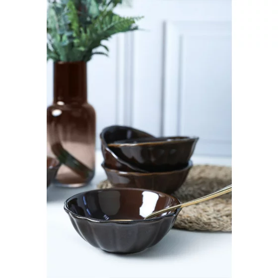 Set Boluri Ceramice (6 bucati) Ivory-275KRM2359, Ceramica, Maro picture - 2