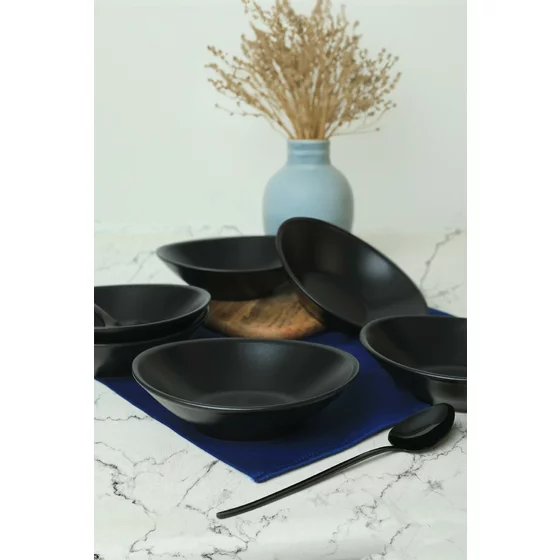 Set Boluri Ceramice (6 bucati) Ivory-X000165170, Ceramica, Negru picture - 1