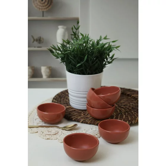 Set Boluri Ceramice (6 bucati) Ivory-X00017481, Ceramica, Rosu picture - 1