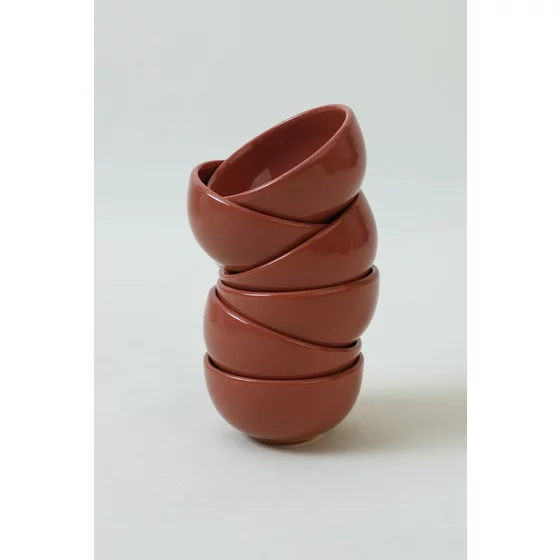 Set Boluri Ceramice (6 bucati) Ivory-X00017481, Ceramica, Rosu picture - 7
