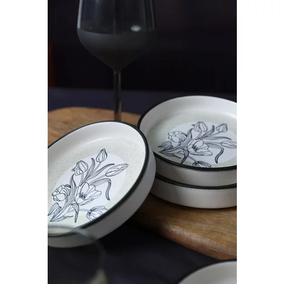Set Boluri Ceramice (6 bucati) Ivory-X00017909, Ceramica, Negru/Alb picture - 4