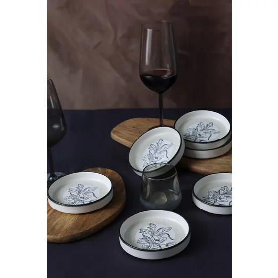 Set Boluri Ceramice (6 bucati) Ivory-X00017909, Ceramica, Negru/Alb picture - 5