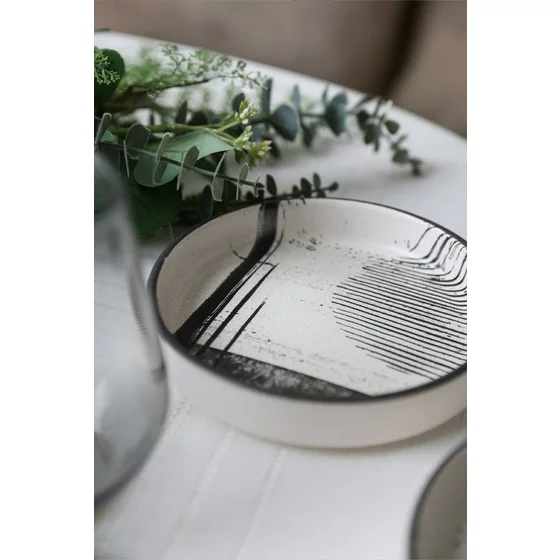 Set Boluri Ceramice (6 bucati) Ivory-X00017910, Ceramica, NegruAlb picture - 3