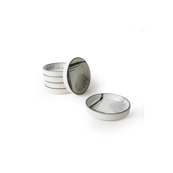 Set Boluri Ceramice (6 bucati) Ivory-X00017910, Ceramica, NegruAlb picture - 5