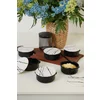Set Boluri cu capac (12 bucati) Ivory-X00017429, Ceramica, Negru/Alb picture - 1