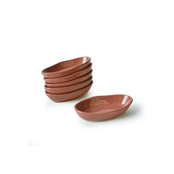 Set boluri pentru Aperitiv (6 bucati) Ivory-X00017482, Ceramica, Maro picture - 4