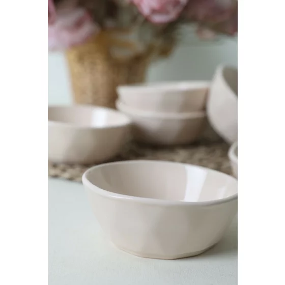 Set boluri pentru Aperitiv (6 bucati) Ivory-X00019034, Ceramica, Crem picture - 3