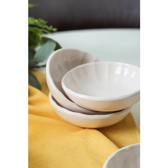 Set boluri pentru Aperitiv (6 bucati) Ivory-X00019042, Ceramica, Crem picture - 3