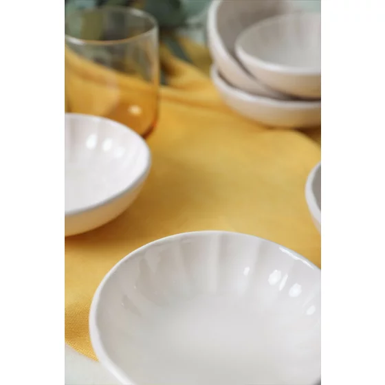 Set boluri pentru Aperitiv (6 bucati) Ivory-X00019042, Ceramica, Crem picture - 4