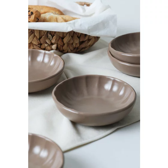 Set boluri pentru Aperitiv (6 bucati) Ivory-X00019043, Ceramica, Maro picture - 2