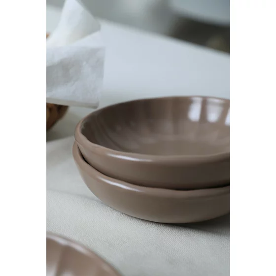 Set boluri pentru Aperitiv (6 bucati) Ivory-X00019043, Ceramica, Maro picture - 4