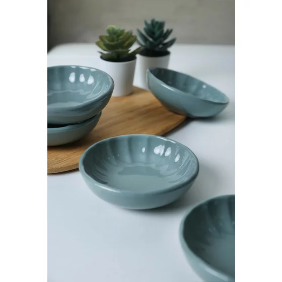 Set boluri pentru Aperitiv (6 bucati) Ivory-X00019045, Ceramica, Verde picture - 2