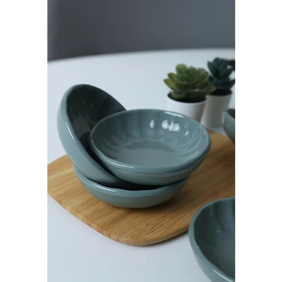 Set boluri pentru Aperitiv (6 bucati) Ivory-X00019045, Ceramica, Verde picture - 3
