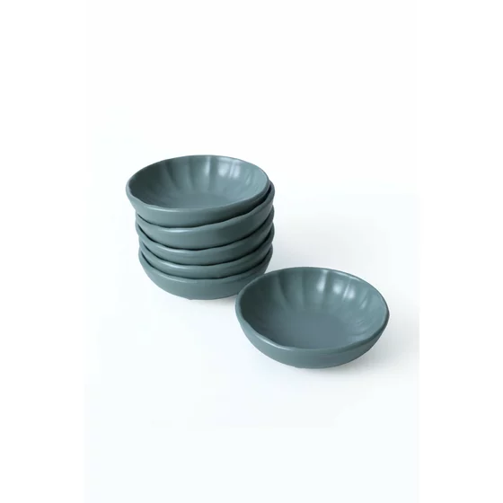 Set boluri pentru Aperitiv (6 bucati) Ivory-X00019047, Ceramica, Verde picture - 6