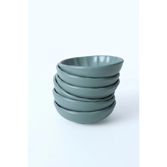 Set boluri pentru Aperitiv (6 bucati) Ivory-X00019047, Ceramica, Verde picture - 7