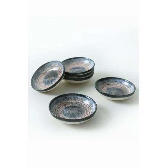 Set Boluri pentru Sos (6 bucati) Ivory-X00017289, Ceramica, Alb/Albastru/Maro picture - 6
