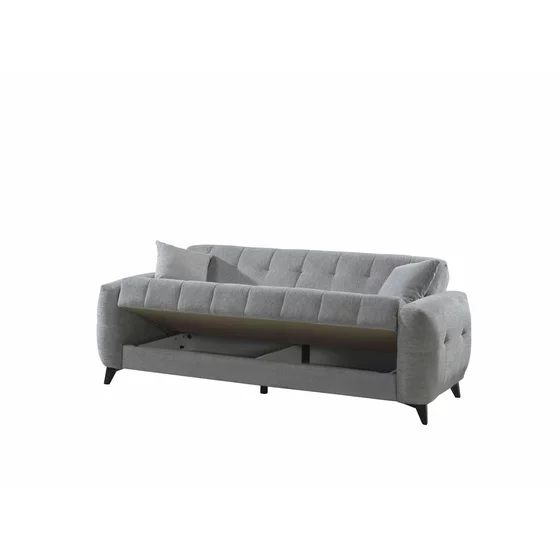 Set Canapea Extensibila Hermes, 233x88x93 cm + Fotoliu Hermes, Stofa, Gri picture - 5