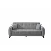 Set Canapea Extensibila Hermes, 233x88x93 cm + Fotoliu Hermes, Stofa, Gri picture - 7