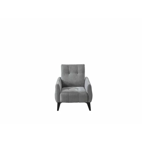 Set Canapea Extensibila Hermes, 233x88x93 cm + Fotoliu Hermes, Stofa, Gri picture - 8
